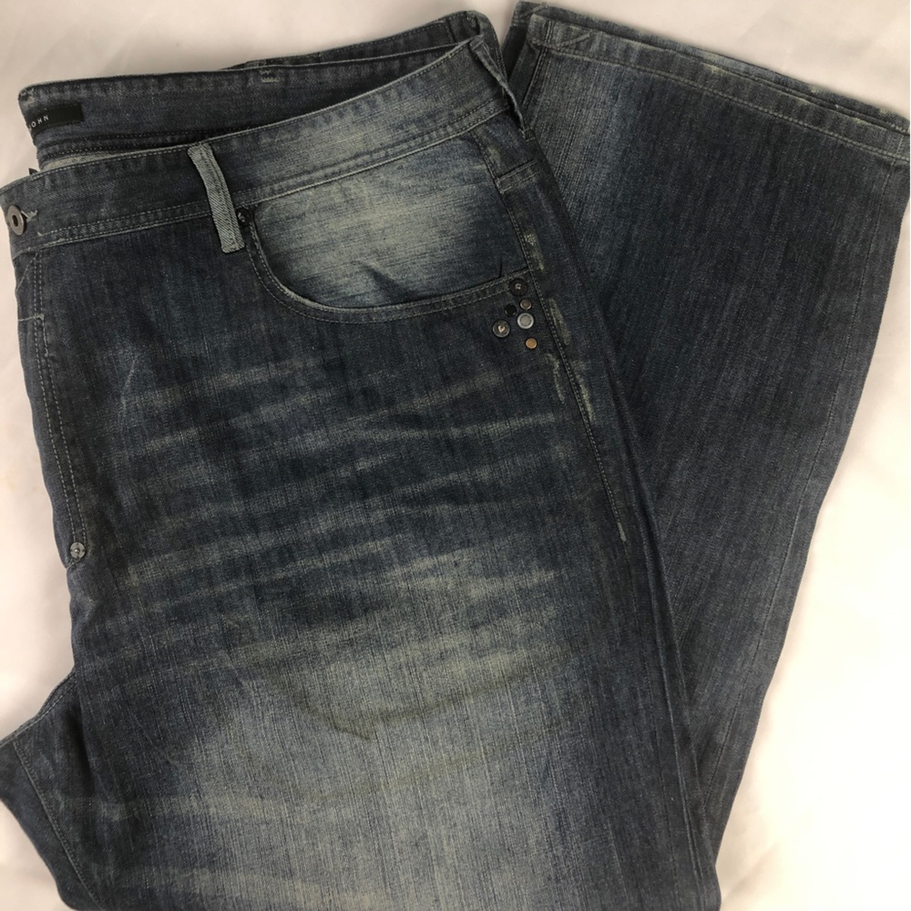 Sean John Pant Men Jeans 50B Hamilton Distress Relaxed Baggy Skater Wide Leg Y2K